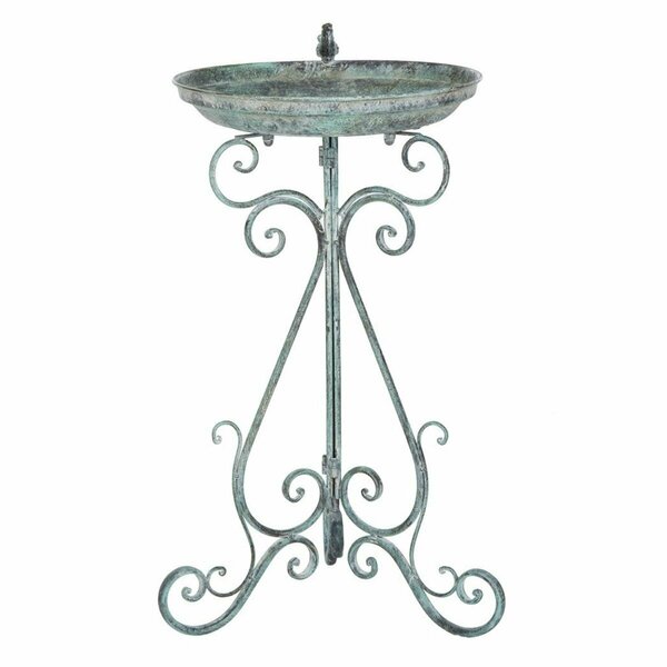 Safavieh Ashlan Bird Bath, Antique Dark Green PAT5024B